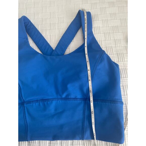 Lululemon Beat the Heat Bra Pipe Dream Blue 8 Athletisure Gym Workout Exercise 8 - Picture 9 of 11